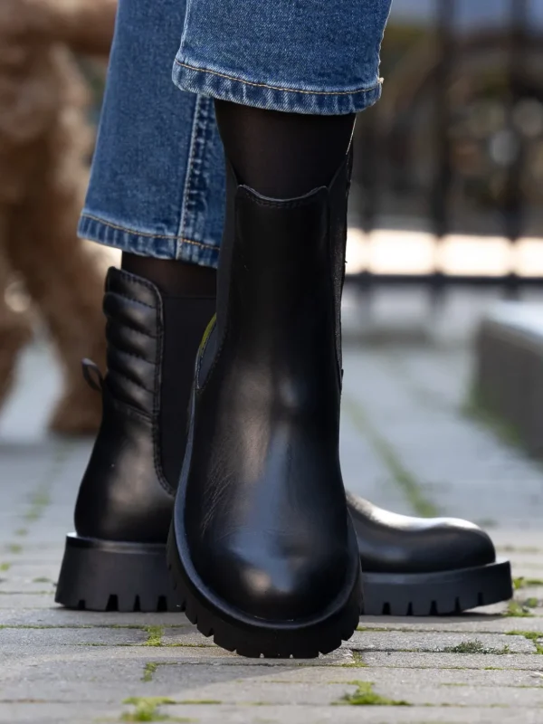 Roberto Rosso Skoletter Og Boots>Livo Leather Chelsea Black