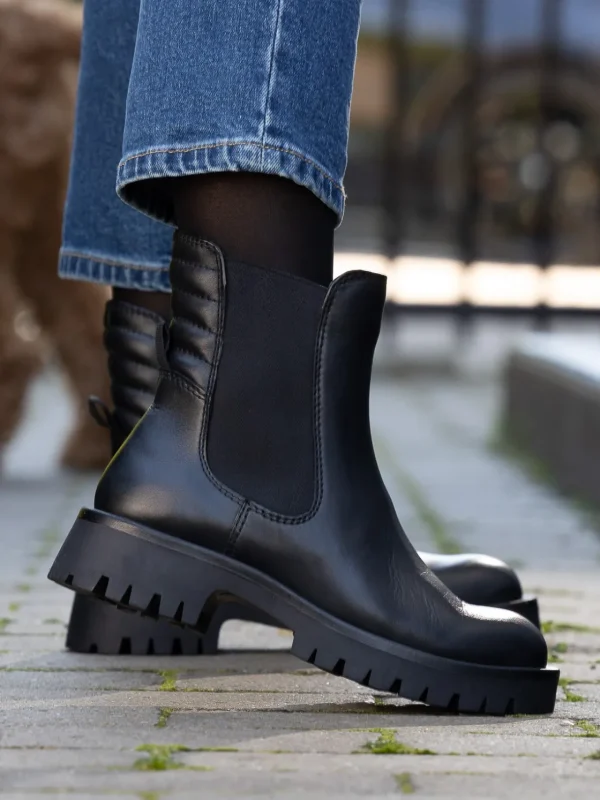 Roberto Rosso Skoletter Og Boots>Livo Leather Chelsea Black