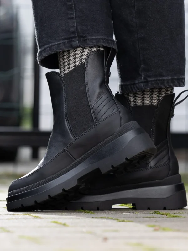 Roberto Rosso Skoletter Og Boots>Lorena Leather Boot Black