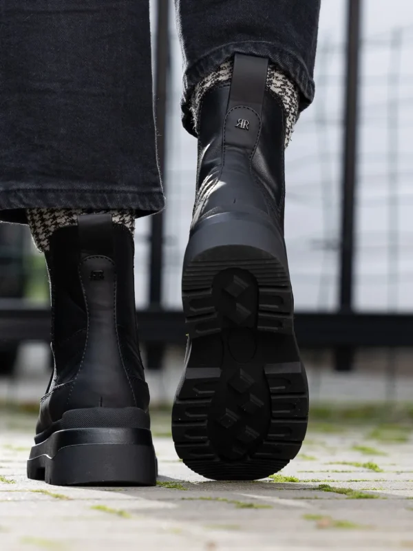 Roberto Rosso Skoletter Og Boots>Lorena Leather Boot Black
