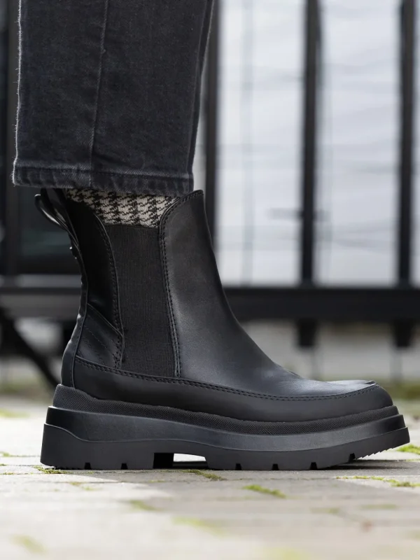 Roberto Rosso Skoletter Og Boots>Lorena Leather Boot Black