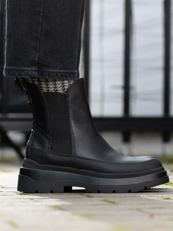 Roberto Rosso Skoletter Og Boots>Lorena Leather Boot Black