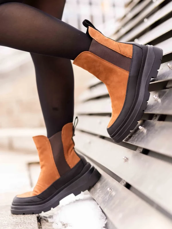 Roberto Rosso Skoletter Og Boots>Lorena Leather Boot Brown