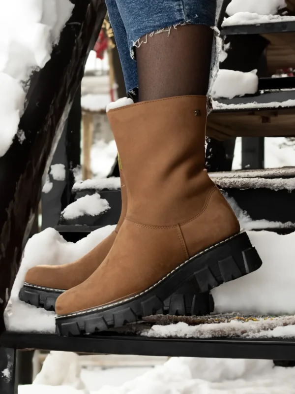 Roberto Rosso Vintersko | Skoletter Og Boots>Monto Vinterstøvel Saueskinn Camel