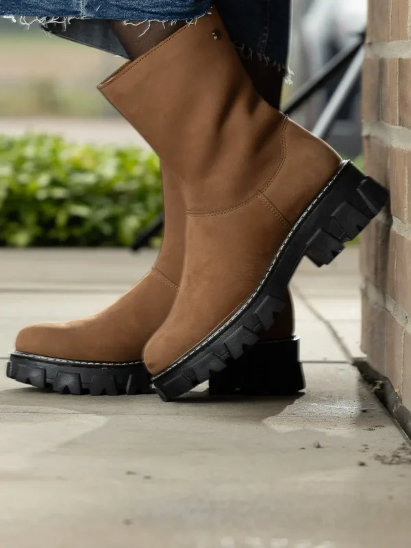 Roberto Rosso Vintersko | Skoletter Og Boots>Monto Vinterstøvel Saueskinn Camel