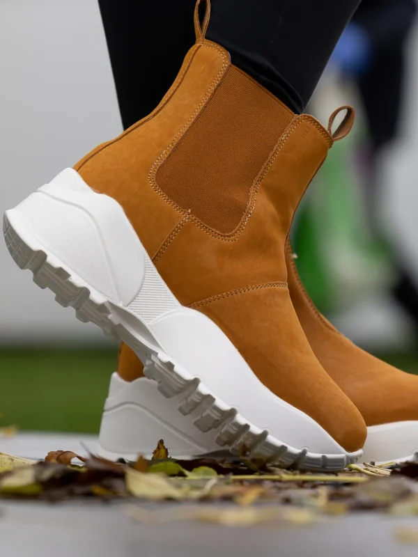Noodles Skoletter Og Boots>– Chunko Chelsea Camel