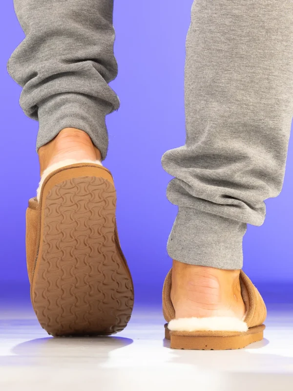 Noodles Tøfler>– Hut Wool Slipper Camel
