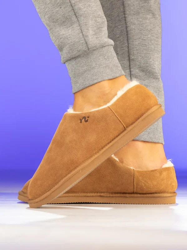 Noodles Tøfler>– Lodge Wool Slipper Camel