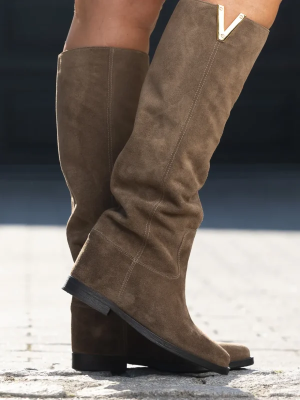 Roberto Rosso Skoletter Og Boots>Velour Cacao Støvlett