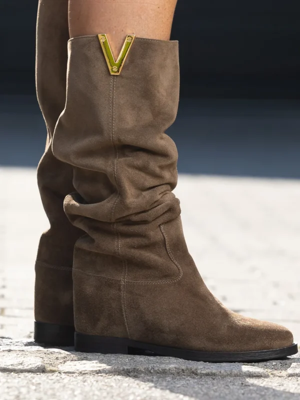 Roberto Rosso Skoletter Og Boots>Velour Cacao Støvlett