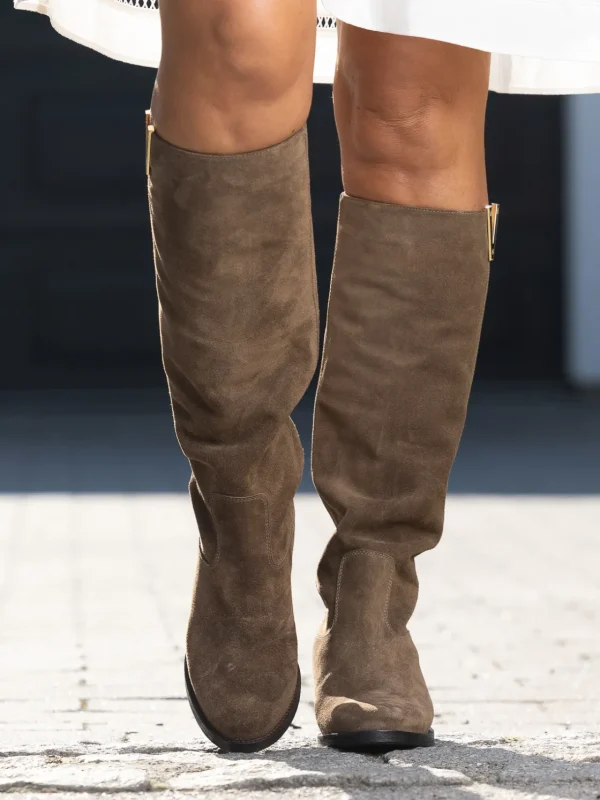 Roberto Rosso Skoletter Og Boots>Velour Cacao Støvlett